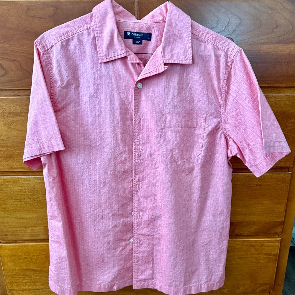 Mens Cremieux short sleeve button down -size Medium
